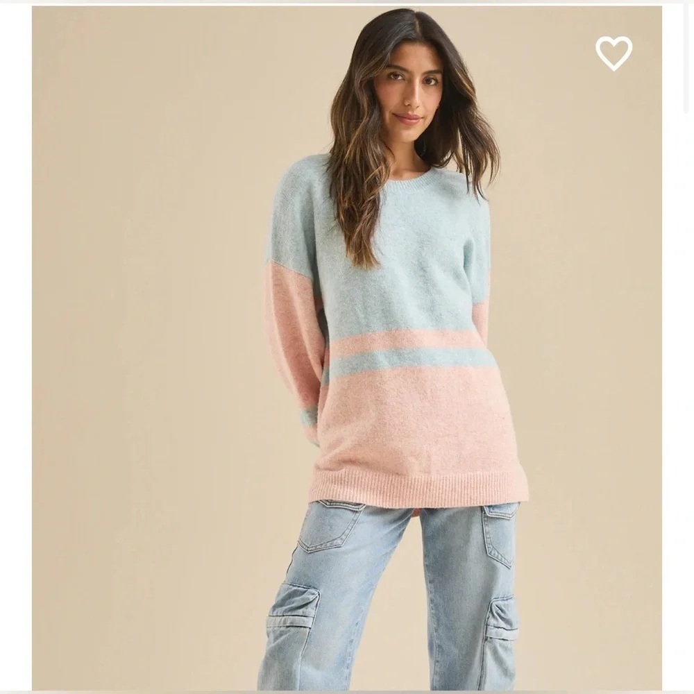 New with tags Altar’d state charity color block striped sweater